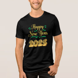 "Gott nytt år 2025 - Golden Festive T-Shirt