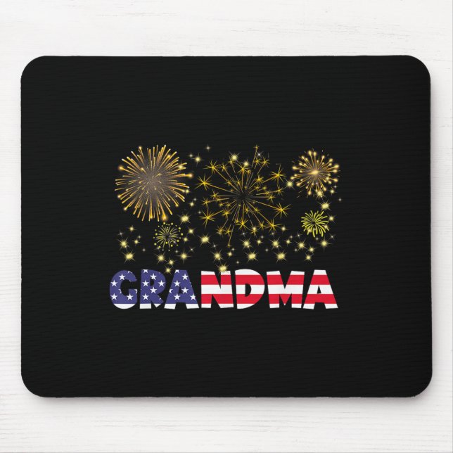 Gott nytt år 2025 Grandma American Flagga Family F Musmatta (Framsidan)