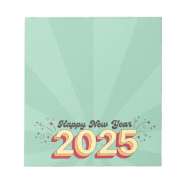 Gott nytt år 2025-helgdagars text för roligt anteckningsblock