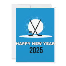 Gott nytt år 2025 hockey-Helgdag-kort