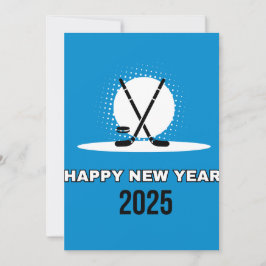 Gott nytt år 2025 hockey Julkort