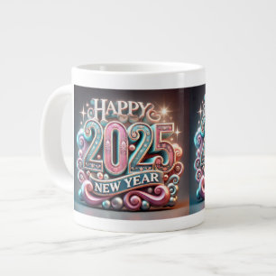 Gott nytt år 2025-kaffe Anpassa specialitet Mugg Jumbo Mugg