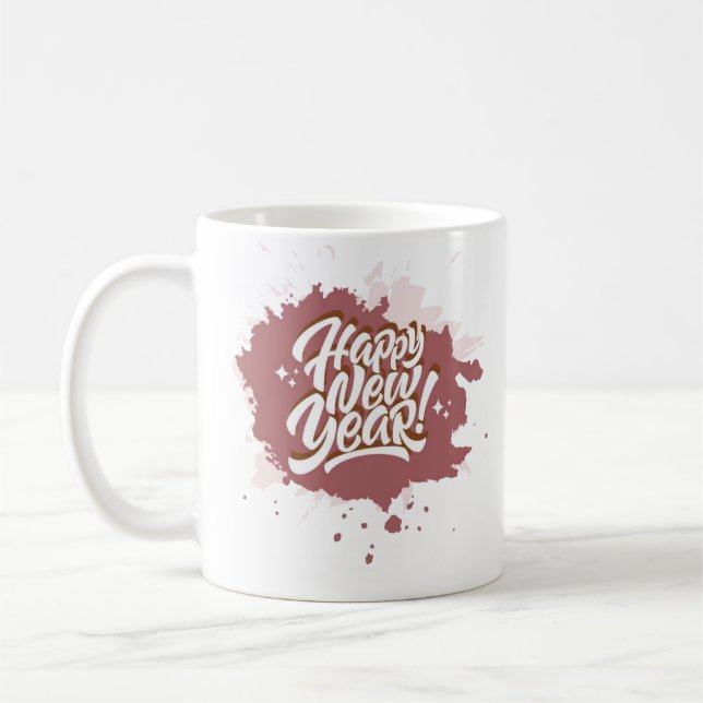 Gott nytt år 2025 Kaffe mugg (Vänster)