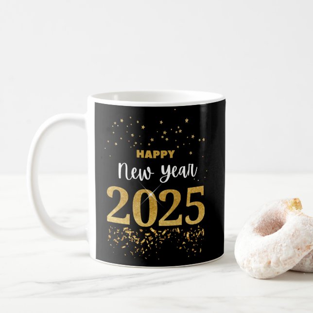 Gott nytt år 2025 kaffemugg (Med munk)