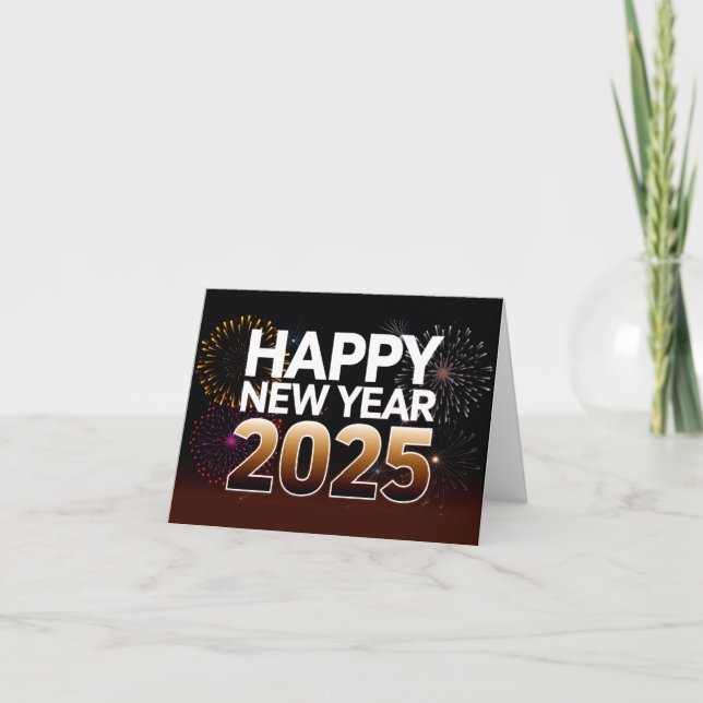 Gott nytt år 2025 kort (Framsida)