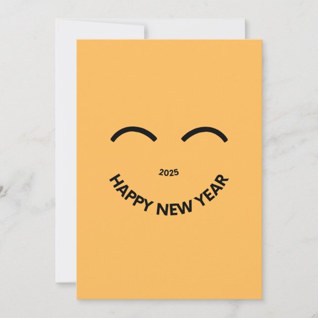 GOTT NYTT ÅR 2025 Leende Högtidskort Julkort (Framsida)