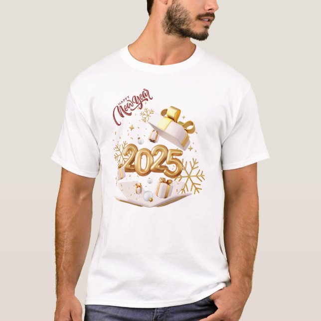 Gott nytt år 2025 manar tshirts (Framsida)