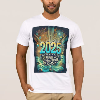 Gott nytt år 2025 Modern snyggt design för 2025 T Shirt