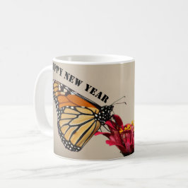 Gott nytt år 2025 Naturligt kärlek Kaffemugg