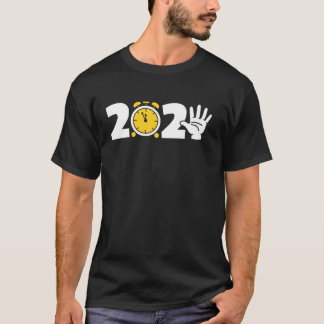 Gott nytt år 2025 NYE Nya året Party Clock Famil T Shirt