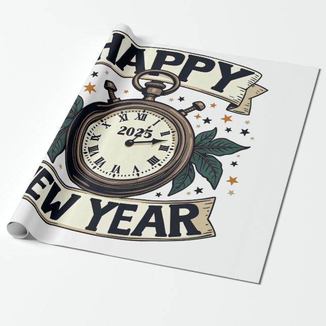Gott nytt år 2025 - nytt år Firande Presentpapper (Utrullad)