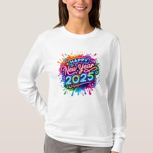 Gott nytt år 2025 Png, publiceringsdesign T Shirt (Framsida)