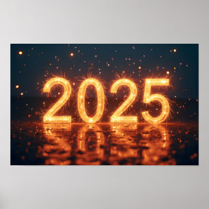 Gott nytt år 2025 poster