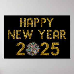 Gott nytt år 2025 poster