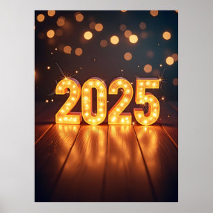 Gott nytt år 2025 poster