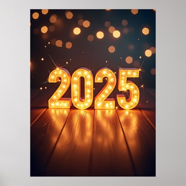 Gott nytt år 2025 poster (Framsidan)
