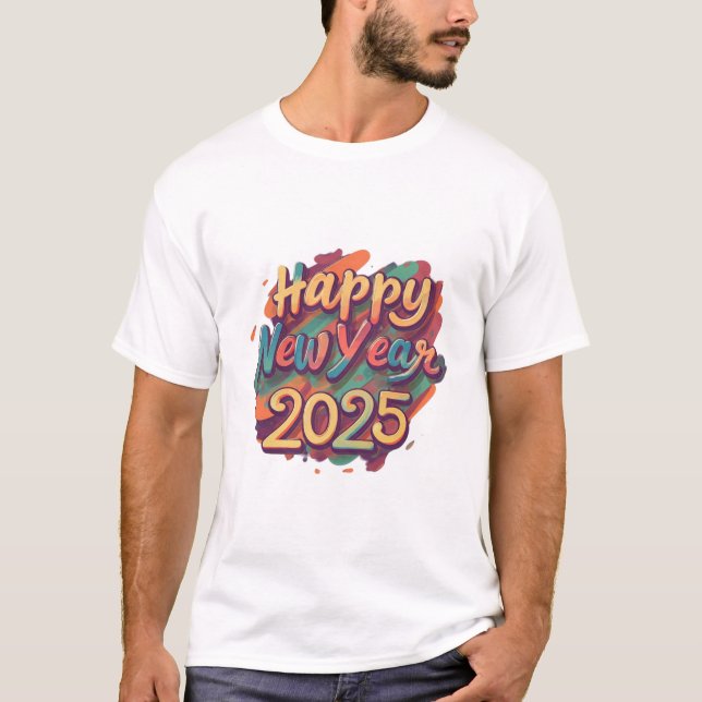Gott nytt år 2025 t shirt (Framsida)