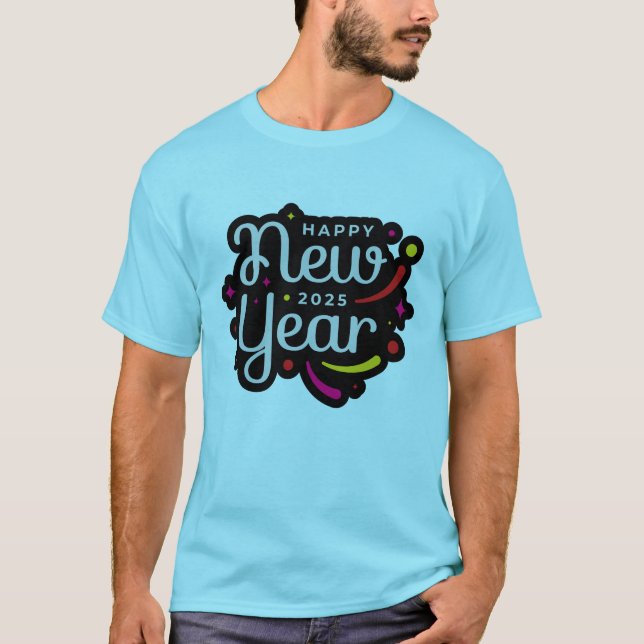 Gott nytt år 2025 t shirt (Framsida)