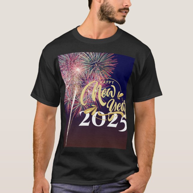 "Gott nytt år 2025" T Shirt (Framsida)