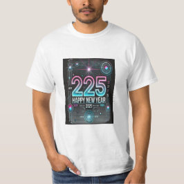 Gott nytt år 2025 t-shirt Modern design
