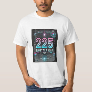 Gott nytt år 2025 t-shirt Modern design