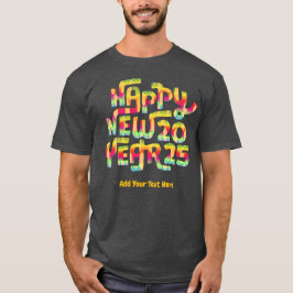 Gott nytt år 2025 Trendig Färg Personlig T Shirt