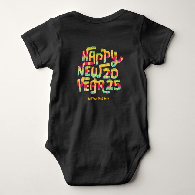 Gott nytt år 2025 Trendig Färg Personlig T Shirt (Baksida)
