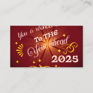 Gott nytt år 2025 visitkort