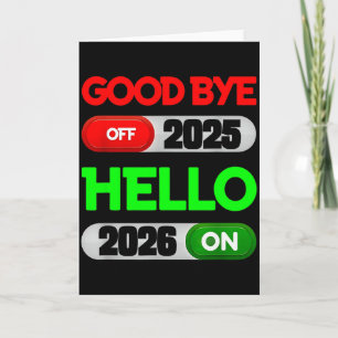 Gott nytt år 2026 Adjö 2025 Hej 2026 Kort