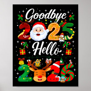 Gott nytt år 2026 Adjö 2025 Hej 2026  Poster