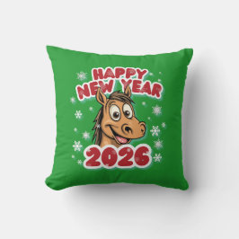 Gott nytt år 2026: År för Häst Mascot Kudde