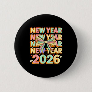 Gott nytt år 2026 Coquette Bågar Nyår Lärare Knapp