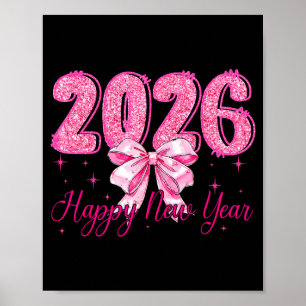 Gott Nytt År 2026 Coquette Bow Nyårsafton Par Poster