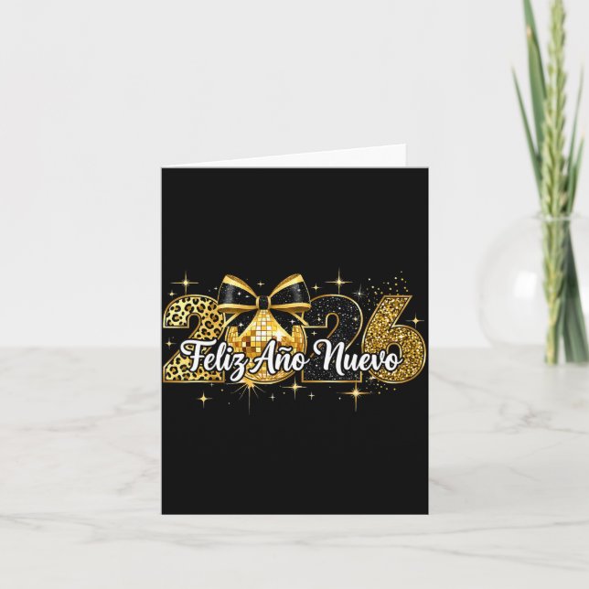 Gott Nytt År 2026 Disco Boll Gott Nytt År  Kort (Framsida)