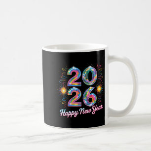 Gott nytt år 2026 Disco Boll Retro Familj Matchi Kaffemugg
