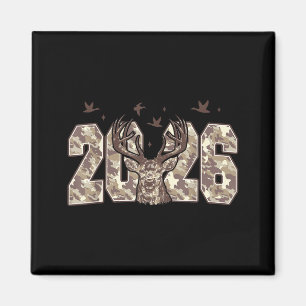 Gott nytt år 2026 Dovhjort Jakt Kamouflage Kamoufl Magnet