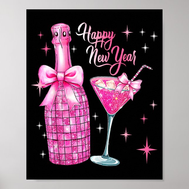 Gott nytt år 2026 Elegant Champagnefirande  Poster (Framsidan)