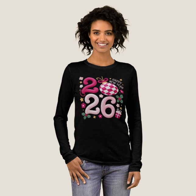 Gott nytt år 2026 Familjematchande samling T Shirt (Hel framsida)