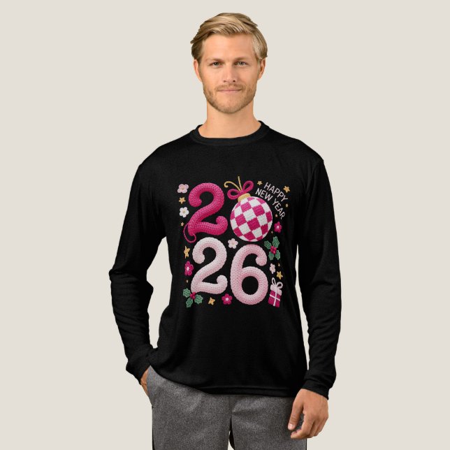 Gott Nytt År 2026 Familjematchande Samling T Shirt (Hel framsida)