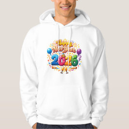 Gott nytt år 2026 firande – Festlig fyrverkeri Hoodie