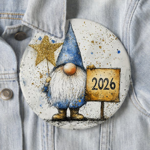 Gott nytt år, 2026, firande knapp