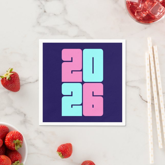 Gott nytt år 2026 Firande Pappersservett (Insitu)