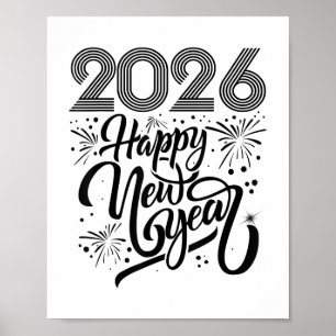 Gott nytt år 2026 Fireworks _1 Poster