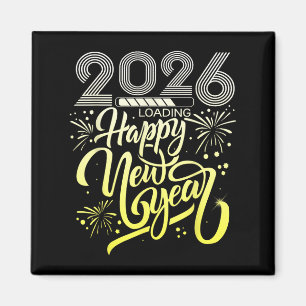 Gott nytt år 2026 Fireworks Loading New Years Ev Magnet