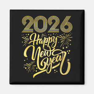 Gott nytt år 2026 Fireworks Magnet