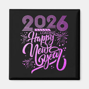 Gott nytt år 2026 Fireworks Party Premium Magnet