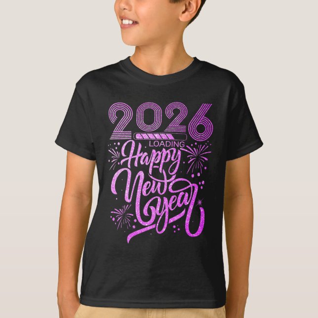 Gott nytt år 2026 Fireworks Party Premium T Shirt (Framsida)