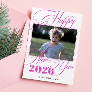 Gott nytt år 2026 foto av modern elegant julkort