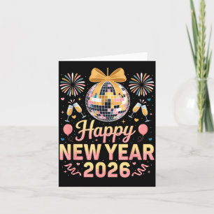 Gott Nytt År 2026 Fyrverkerier Nyårsafton Party Kort