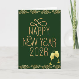 Gott nytt år 2026 gratulationskort kort